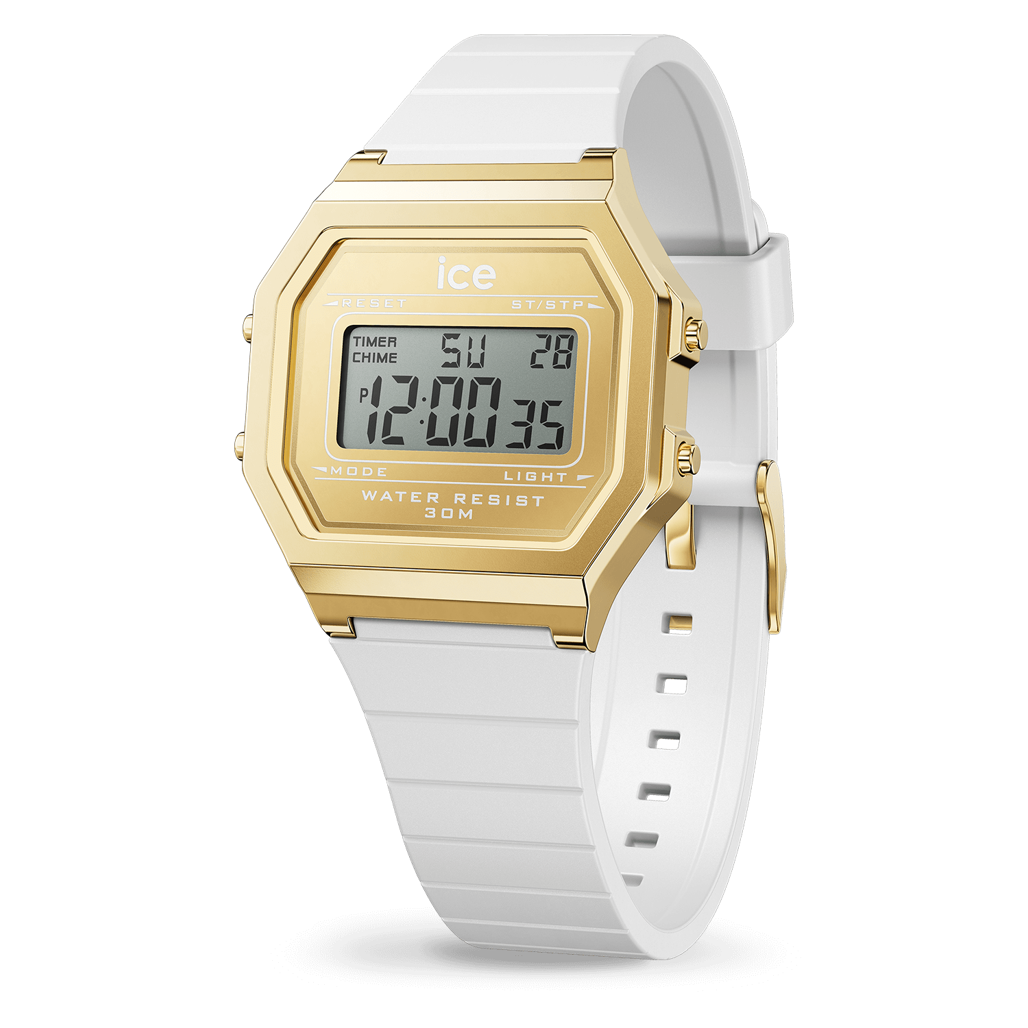 Montre Ice Digit Retro White Gold S