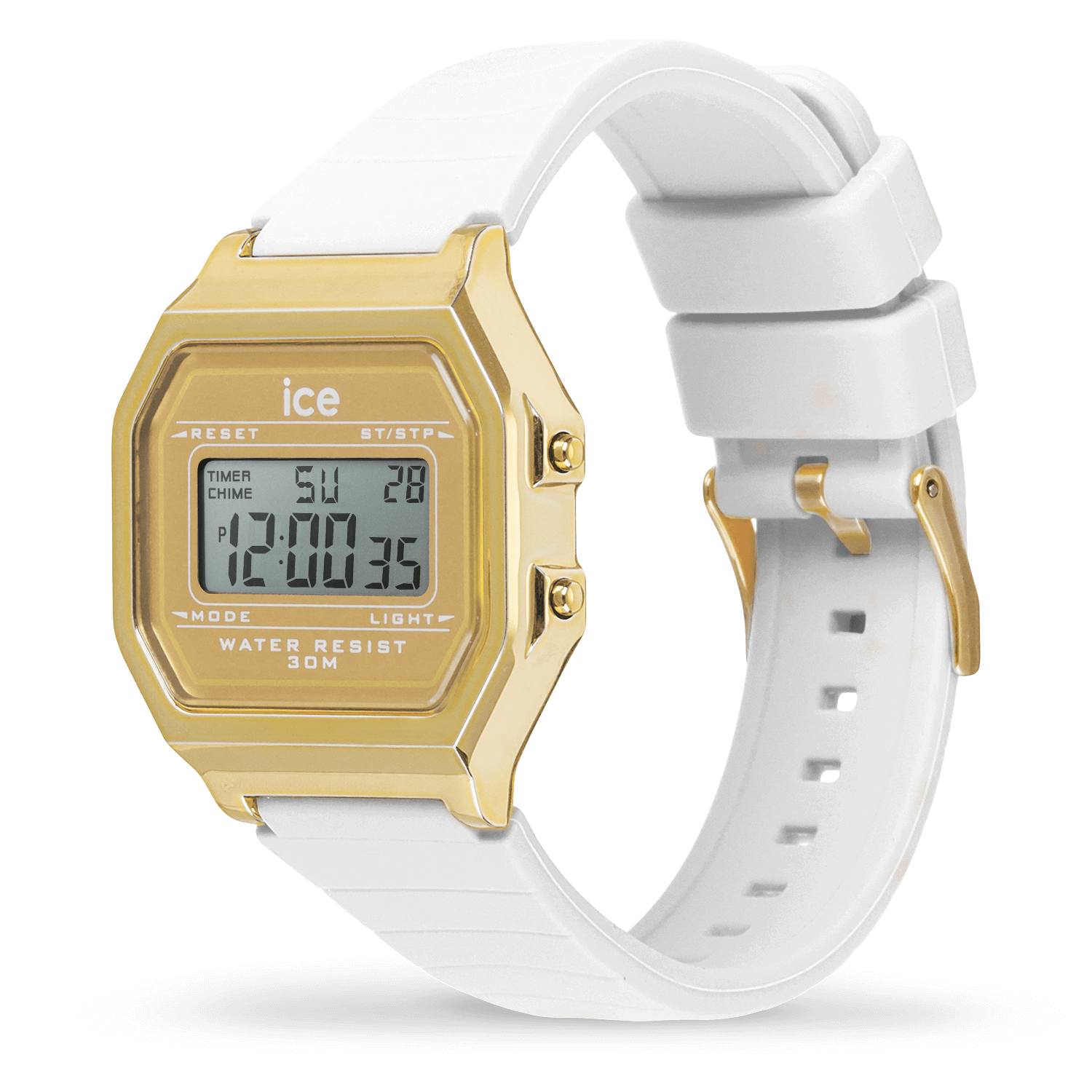 Montre Ice Digit Retro White Gold S