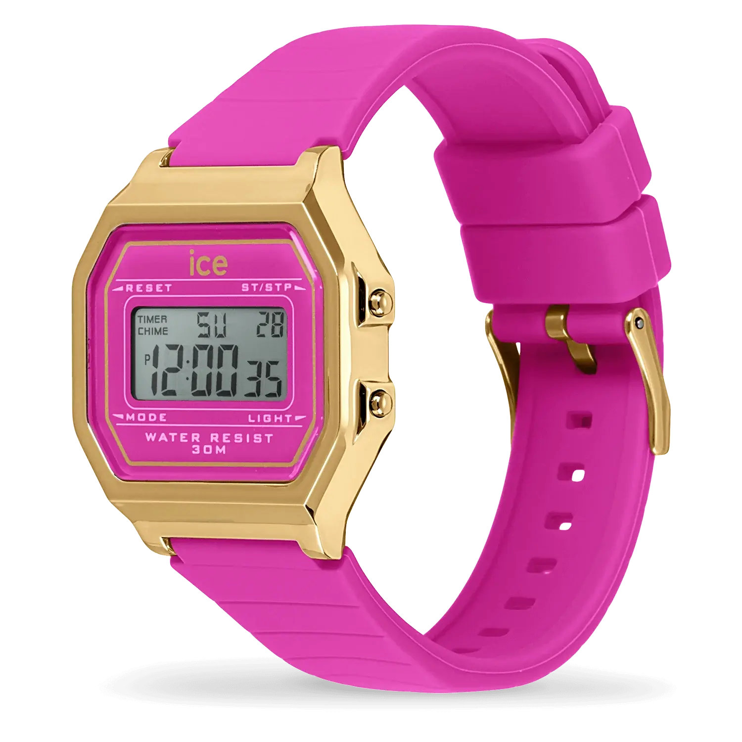 Ice Digit Retro Horloge - Barbie Roze S 