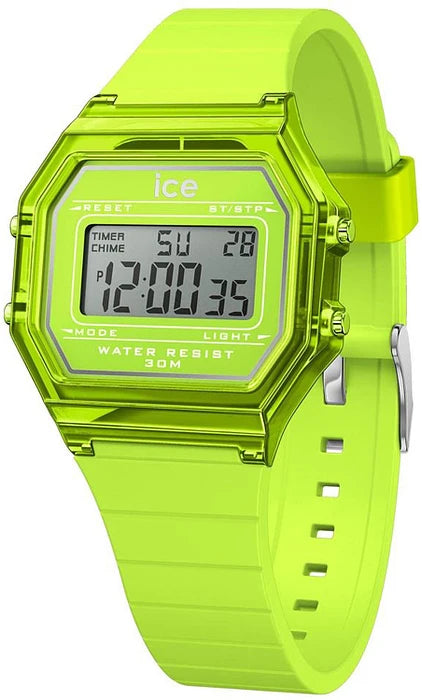 Montre Ice Digit Retro - Vert Citron Clear S