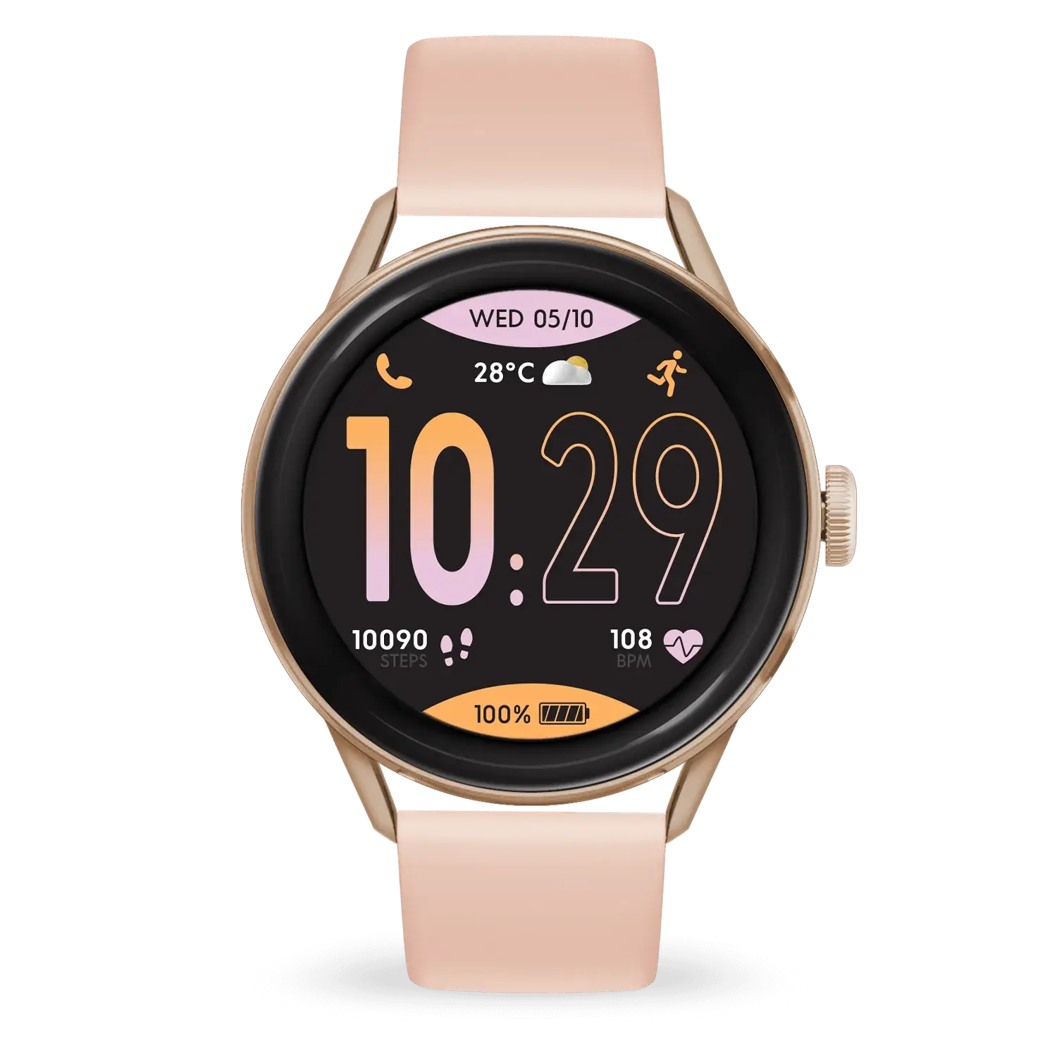 Ice Smart Two Connected Watch - Round Rose Gold & Nude