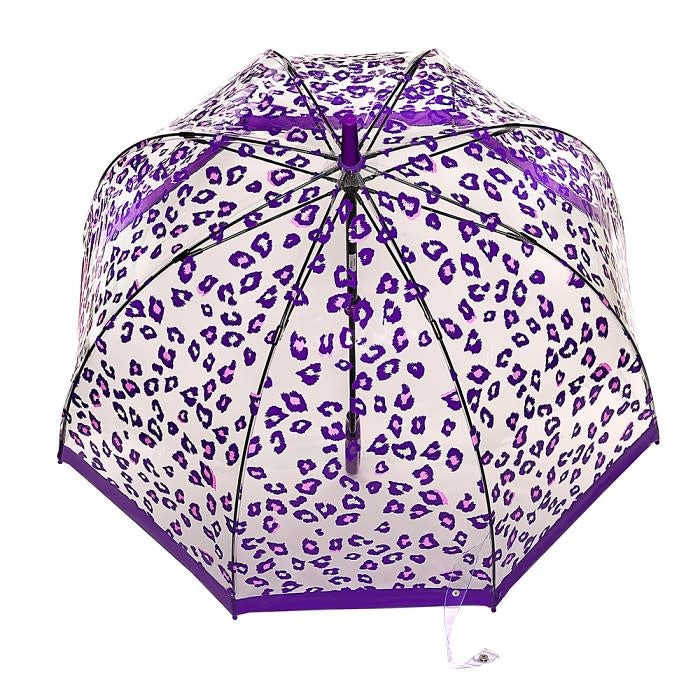 Birdcage Umbrella - Purple Leopard 