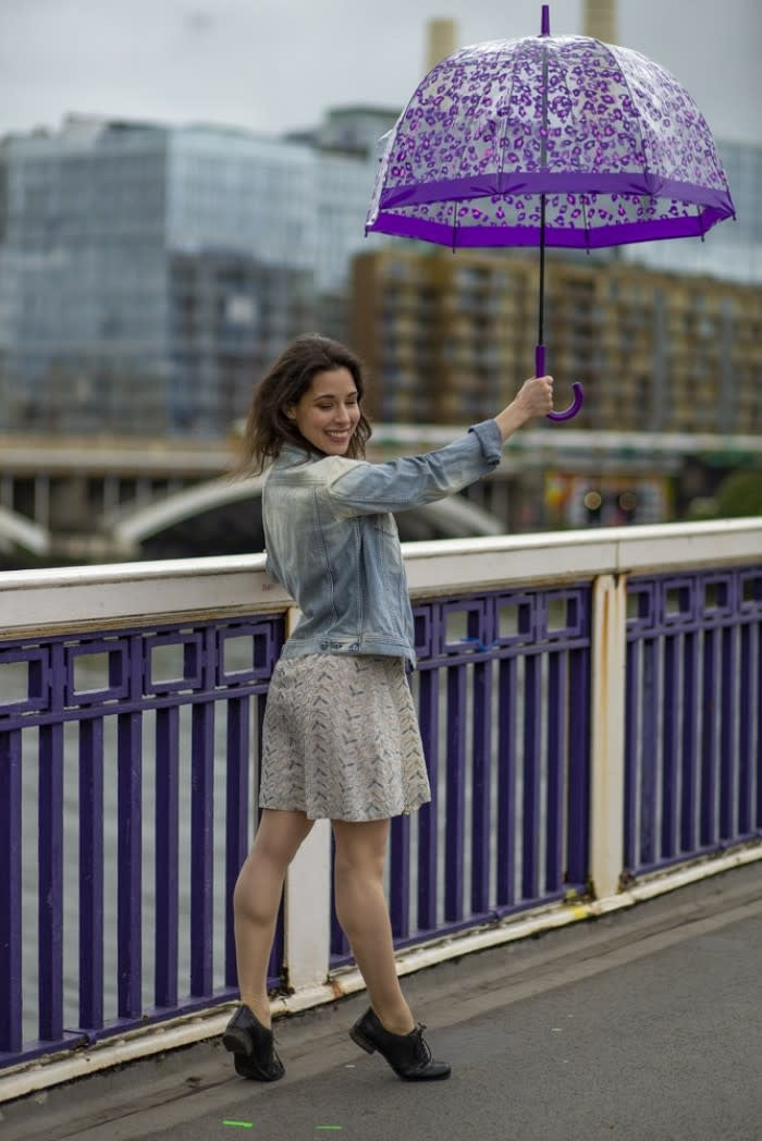 Parapluie Birdcage - Léopard Mauve