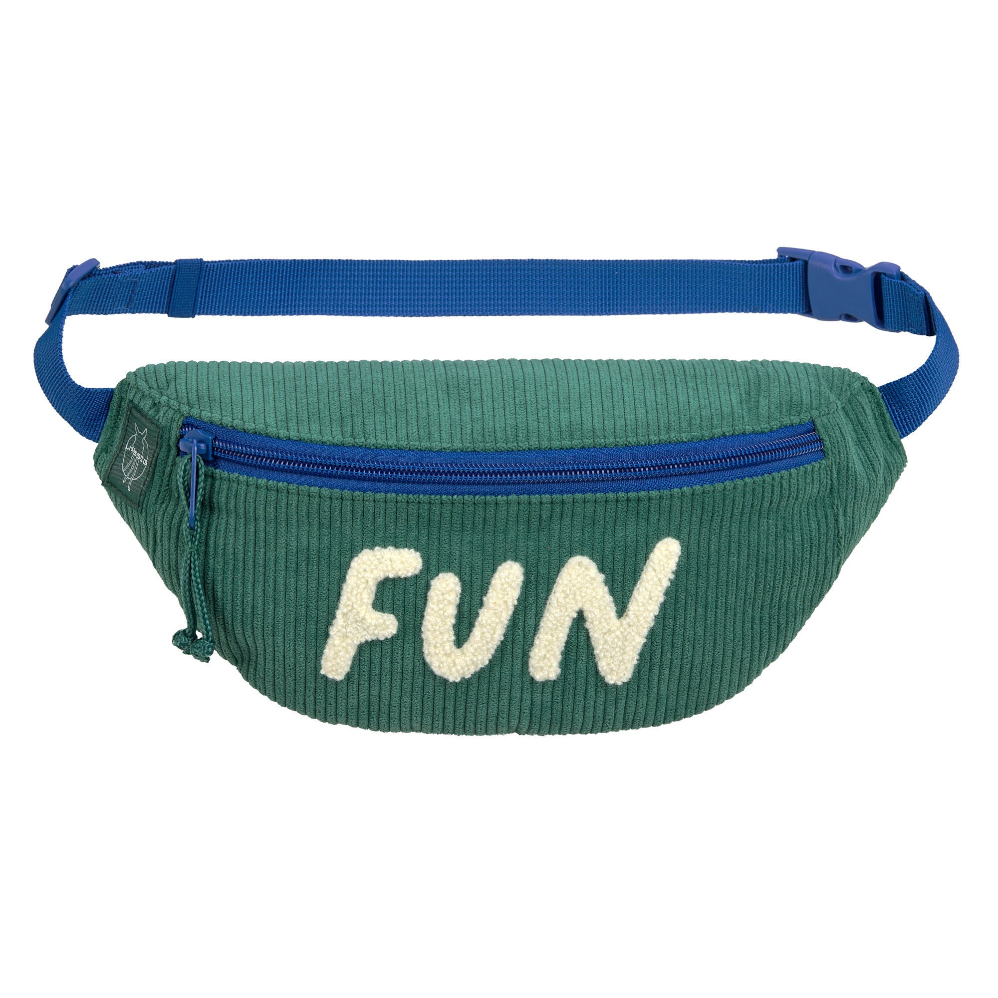 Sac banane en velours Vert Fun Little Gang