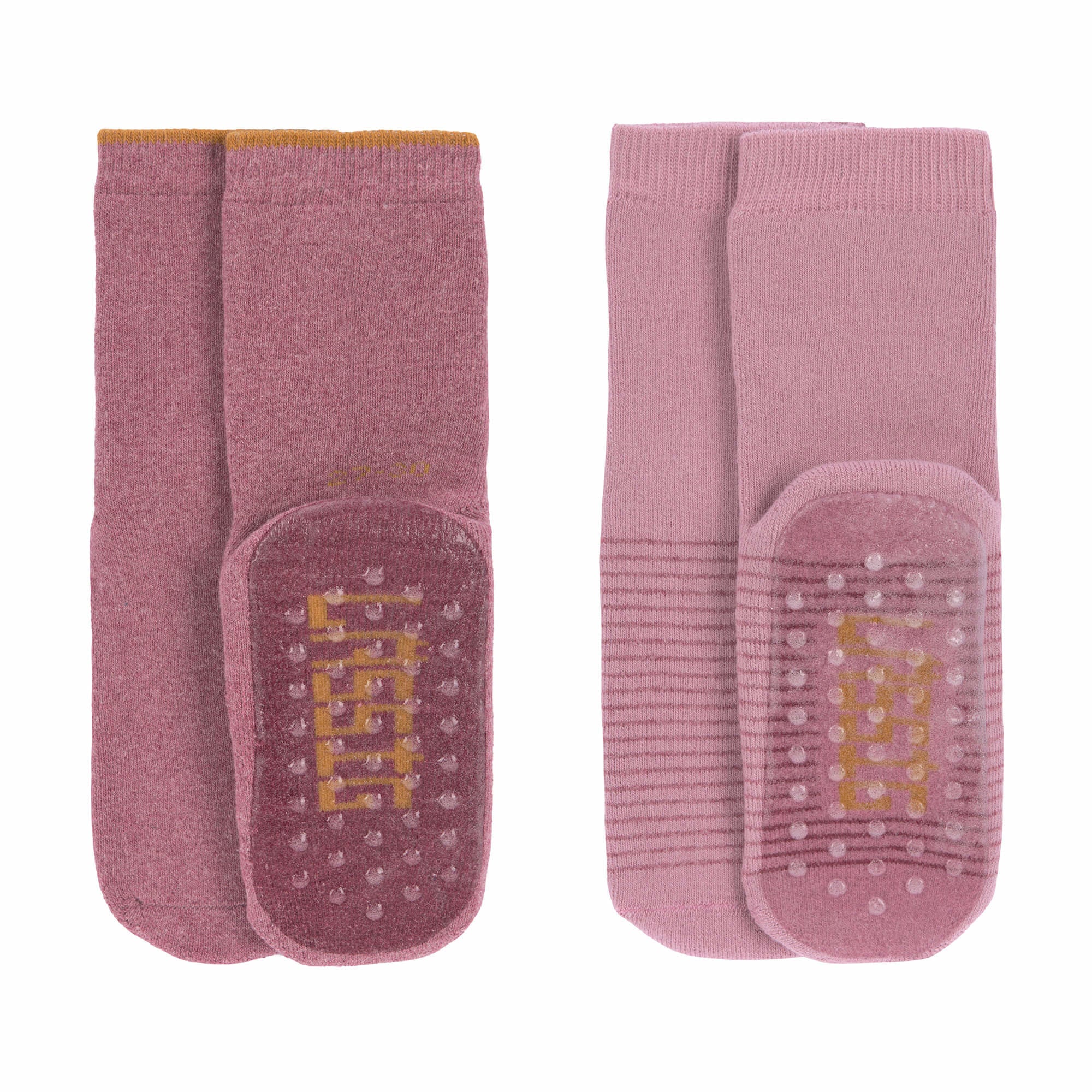 Lot de 2 chaussettes antidérapantes bois de Rose