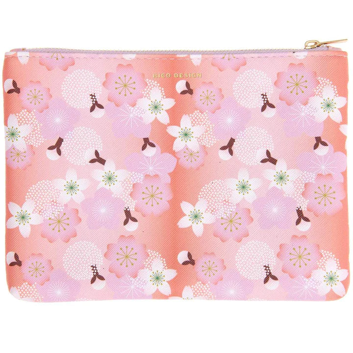 Orange sakura pouch