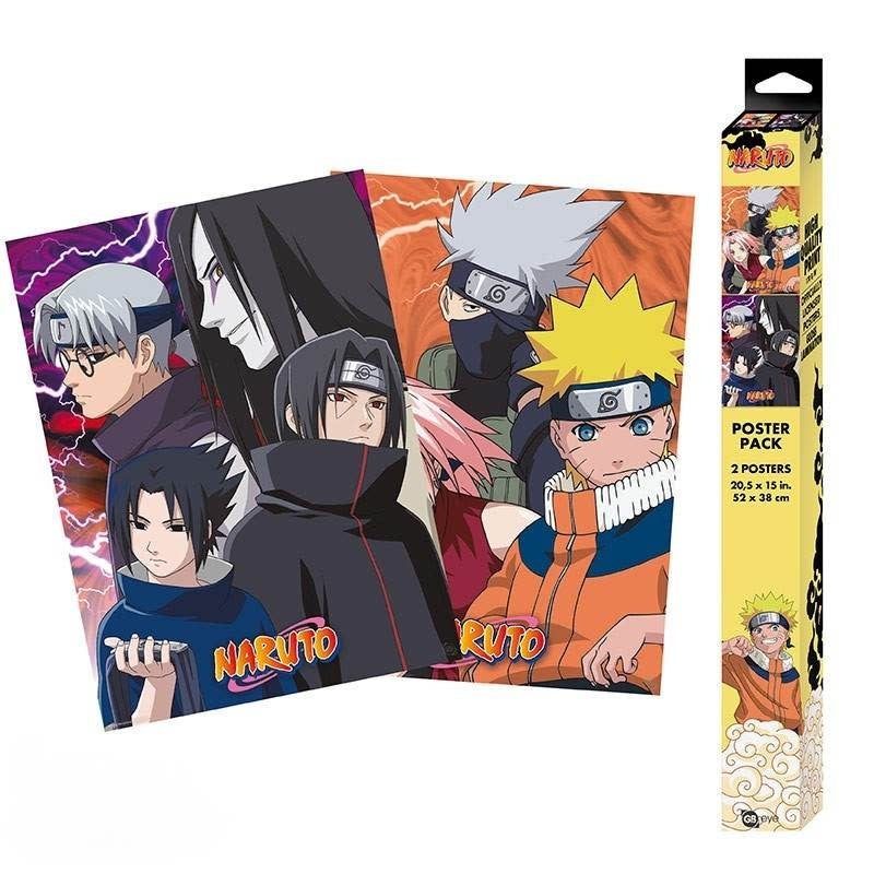 Set 2 Posters Chibi Ninjas Konoha & Déserteurs Naruto