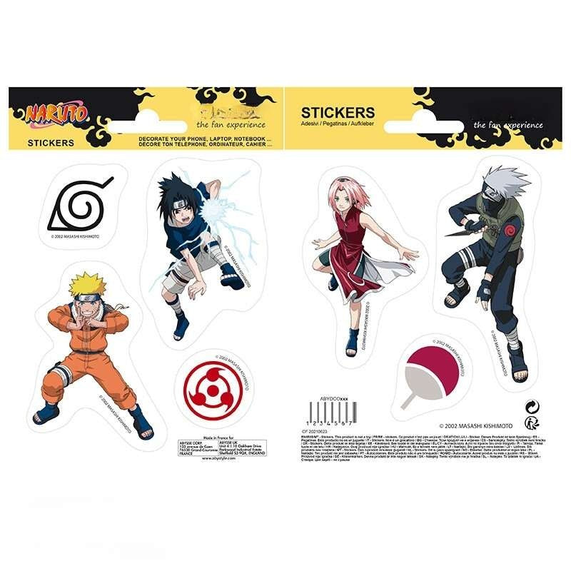 Naruto Shippuden - Planches de Stickers Equipe 7 - 16 x 11 cm