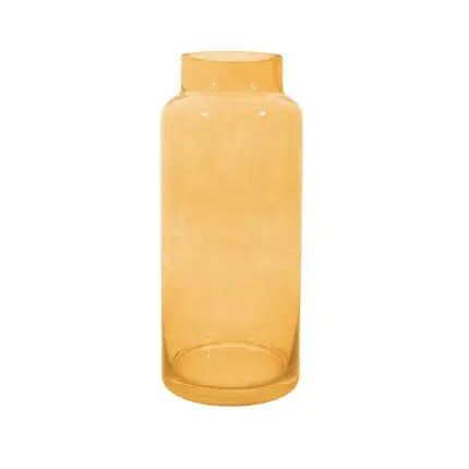 Yellow glass vase 30cm