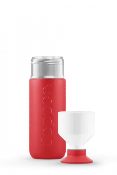 Insulated Bottle with Cup - Deep Coral - 580ml