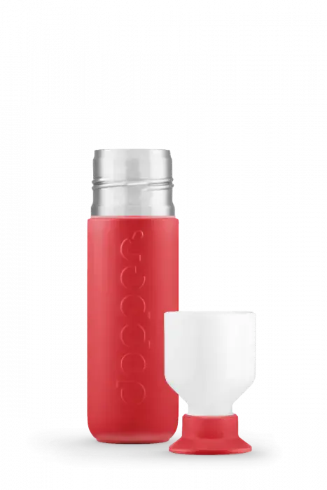 Insulated Bottle with Cup - Deep Coral - 350ml