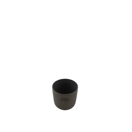 Black recycled plastic flower pot