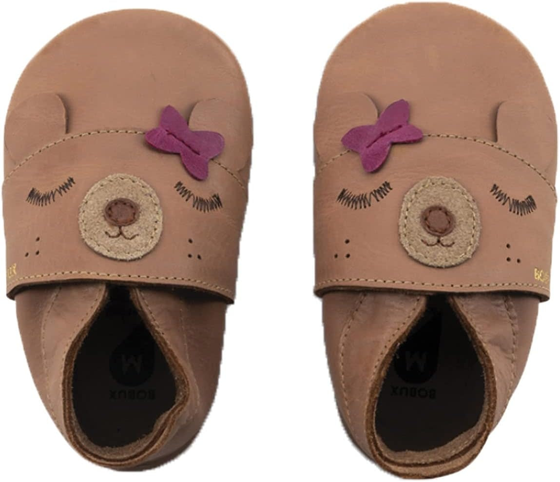 Mummy Bear soft leather slippers