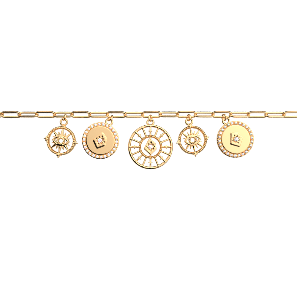 Bracelet with Astrale pendants 