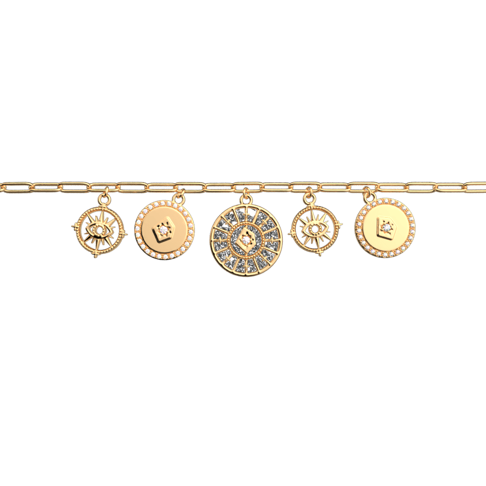 Bracelet with Astrale pendants 