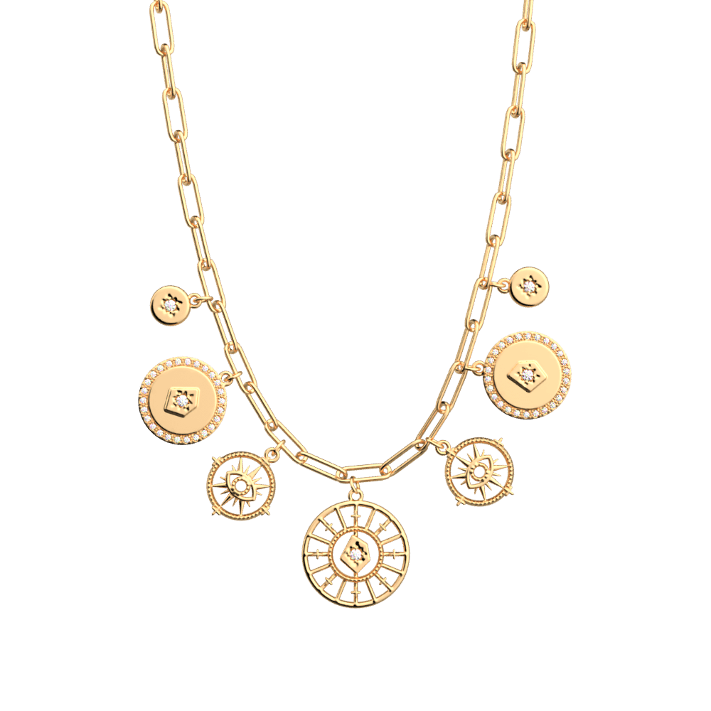 Astrale necklace with pendants 