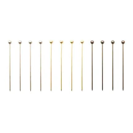 Set of 12 stainless steel skewers