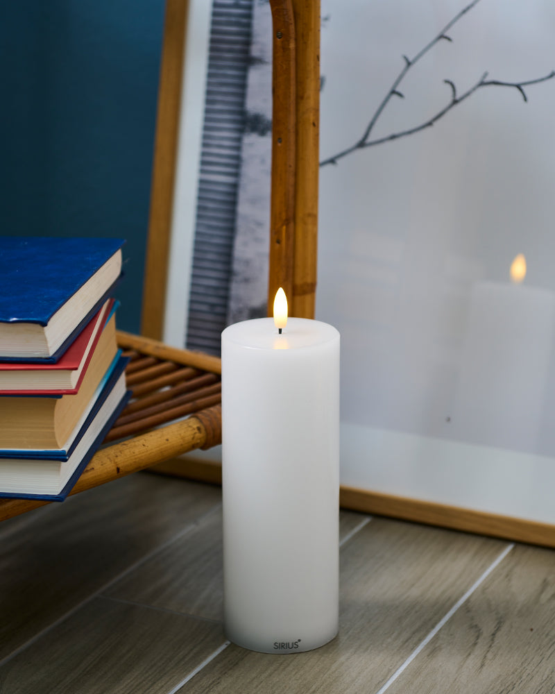 Large Rechargeable Candle - Sille White 