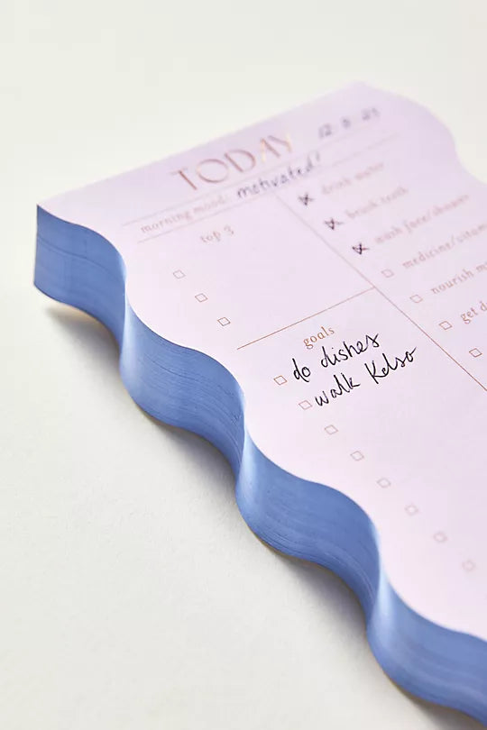 Wavy Daily Notepad - Lilac 