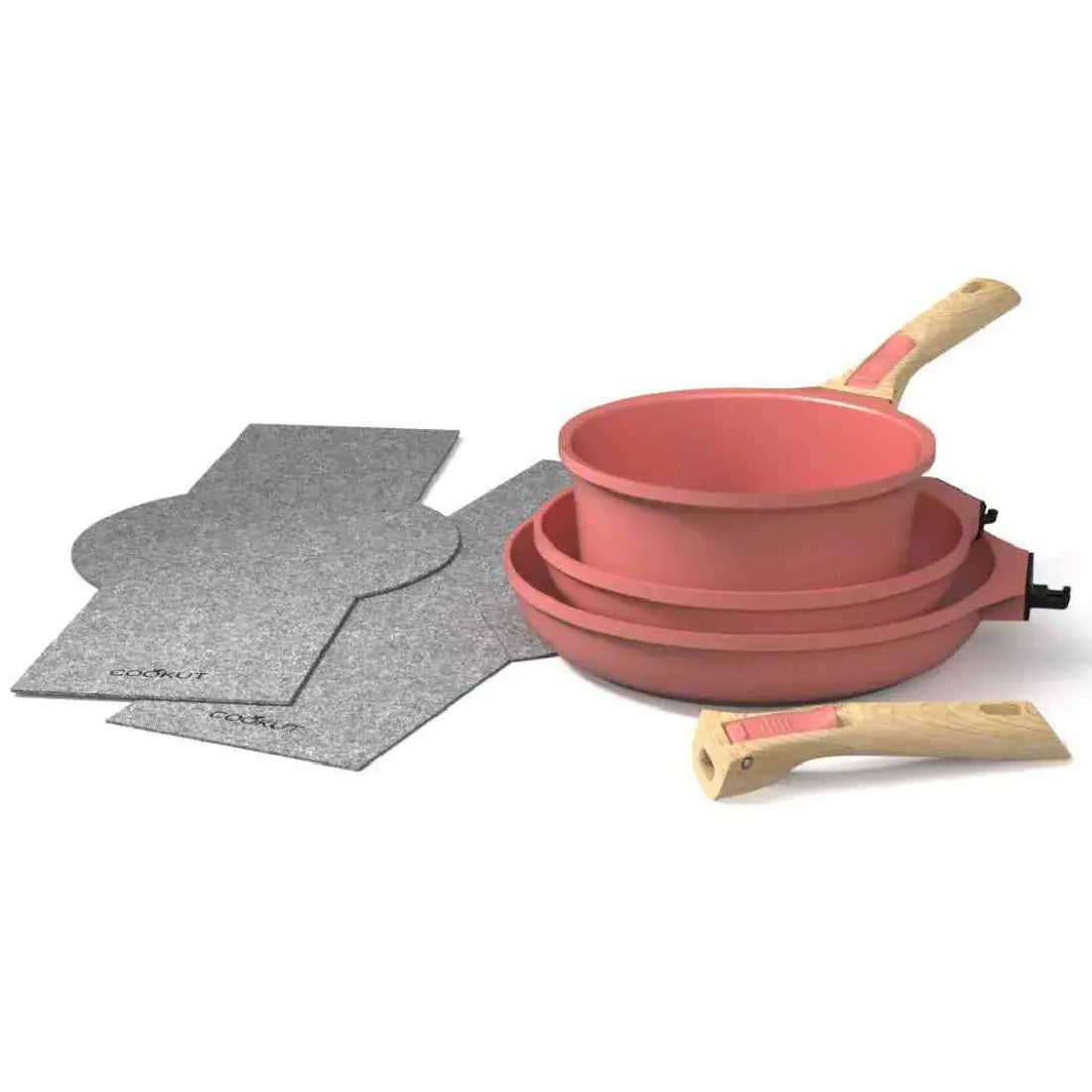 Trio Detachable Saucepan and Frying Pan Kit - Marshmallow 