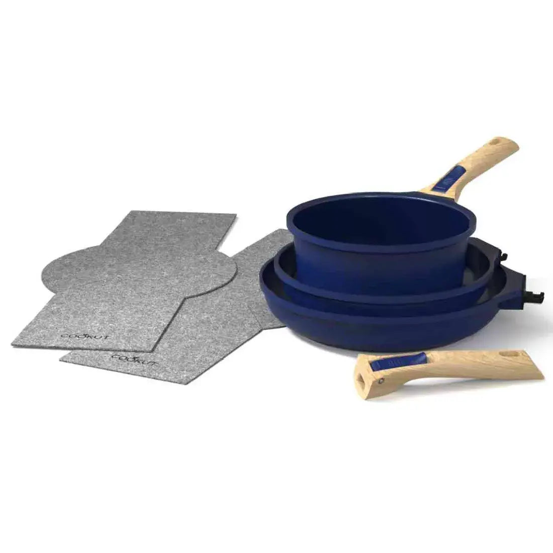 Set of Three Detachable Saucepans Blueberry 