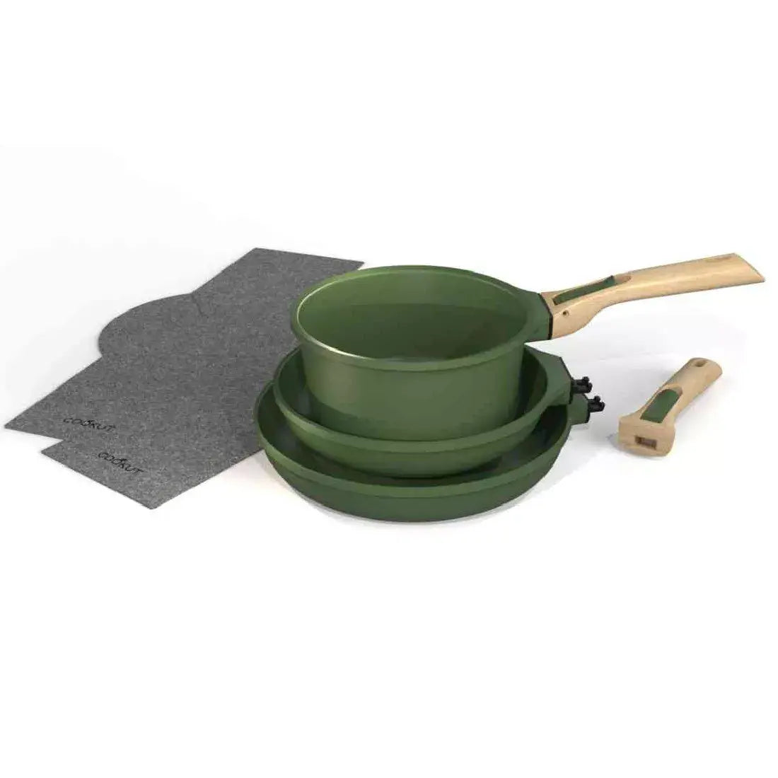 Kit de Casseroles - trio Casseroles & Poêles 24cm et 28cm - Fougère