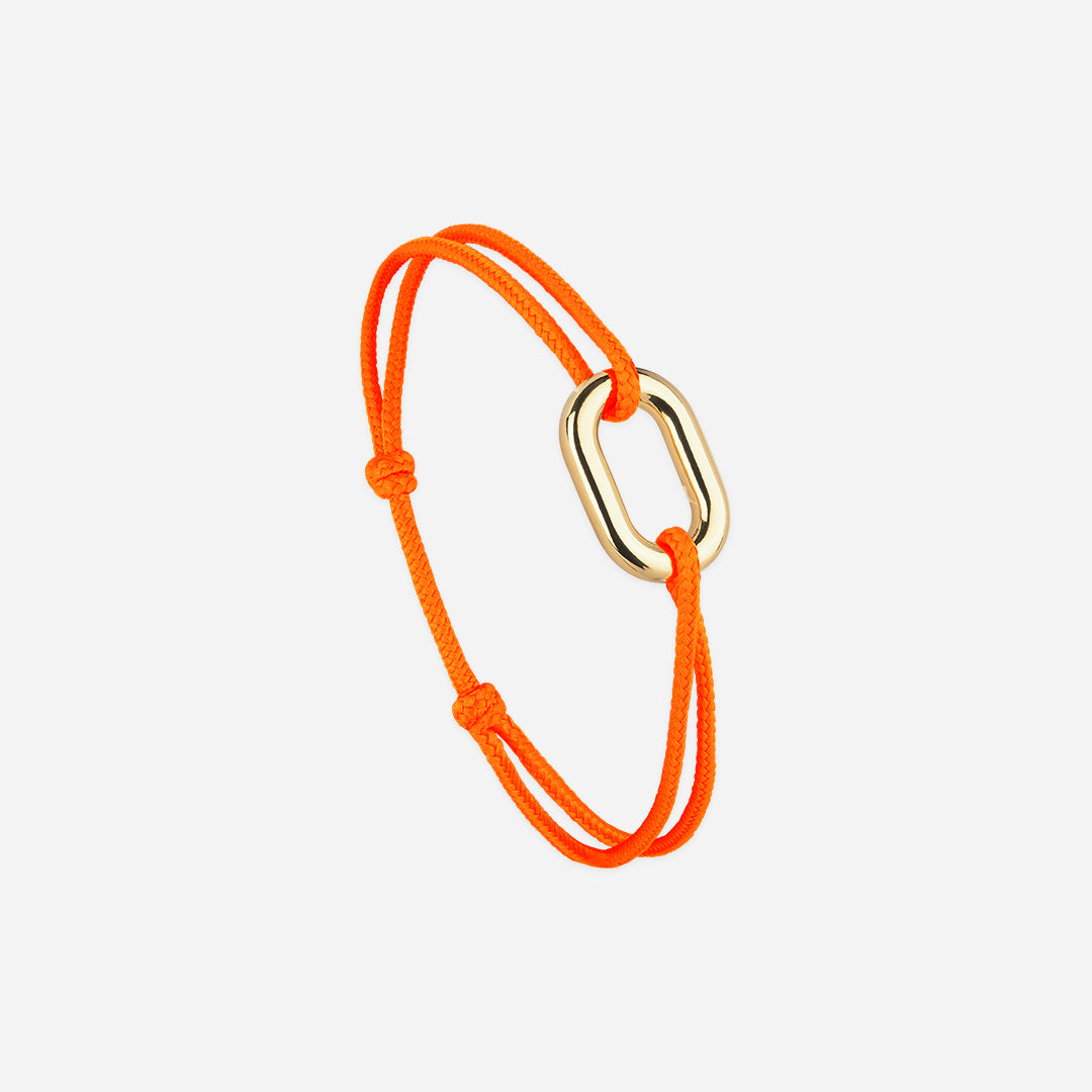 Schakelarmband - Amalfi Oranje Fluo/Goud