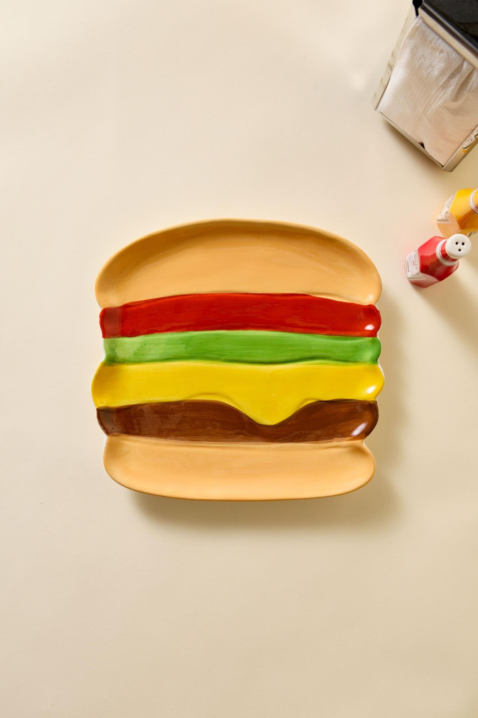 Fast Food Burger Plate