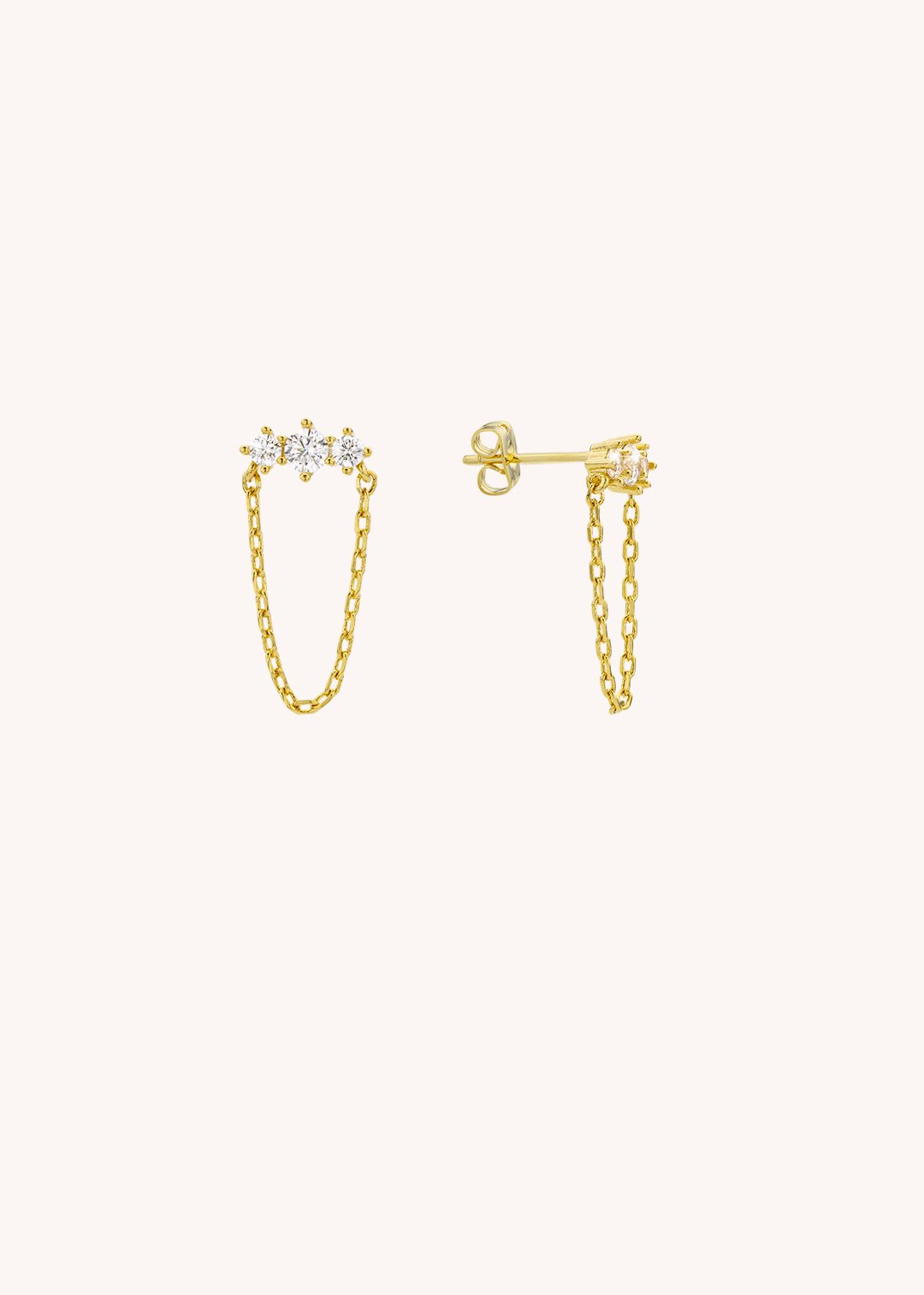 Boucles d'Oreilles Trilogy Chain