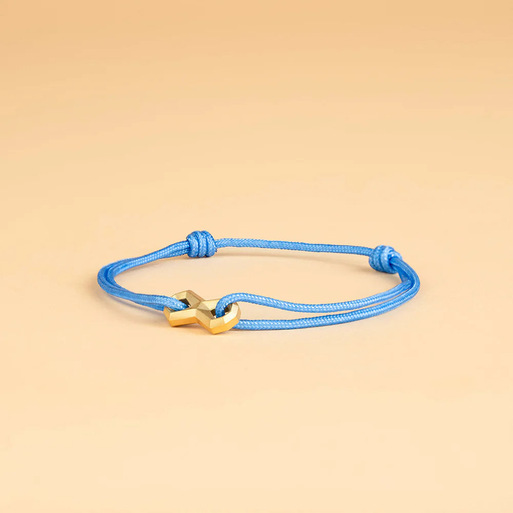 Bracelet Infinity - Bleu Clair & Or - Gemini