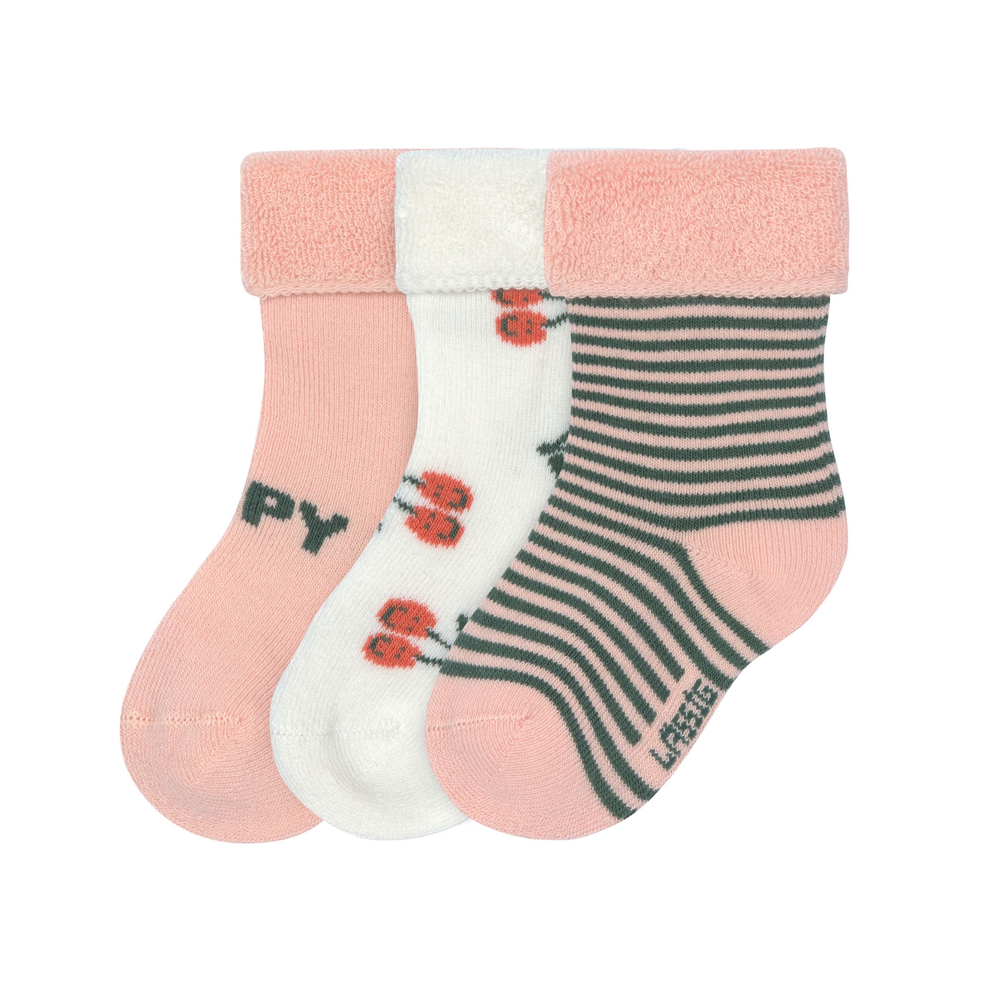 Chaussettes en tissu éponge enfants  - Little Gang, Cerise rose