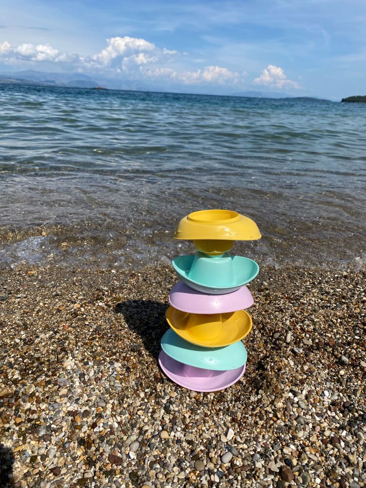 Multicolored stacking cups