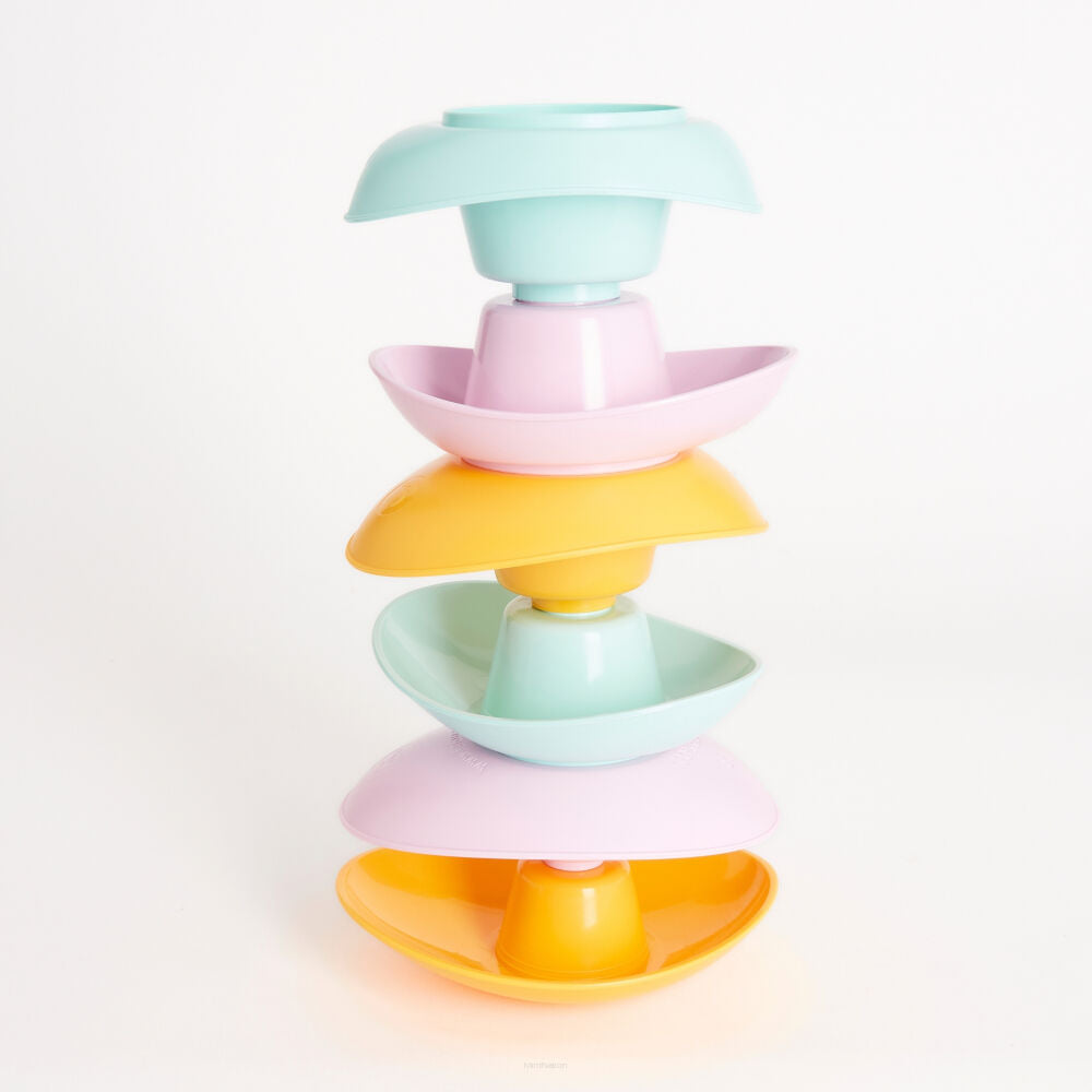 Multicolored stacking cups