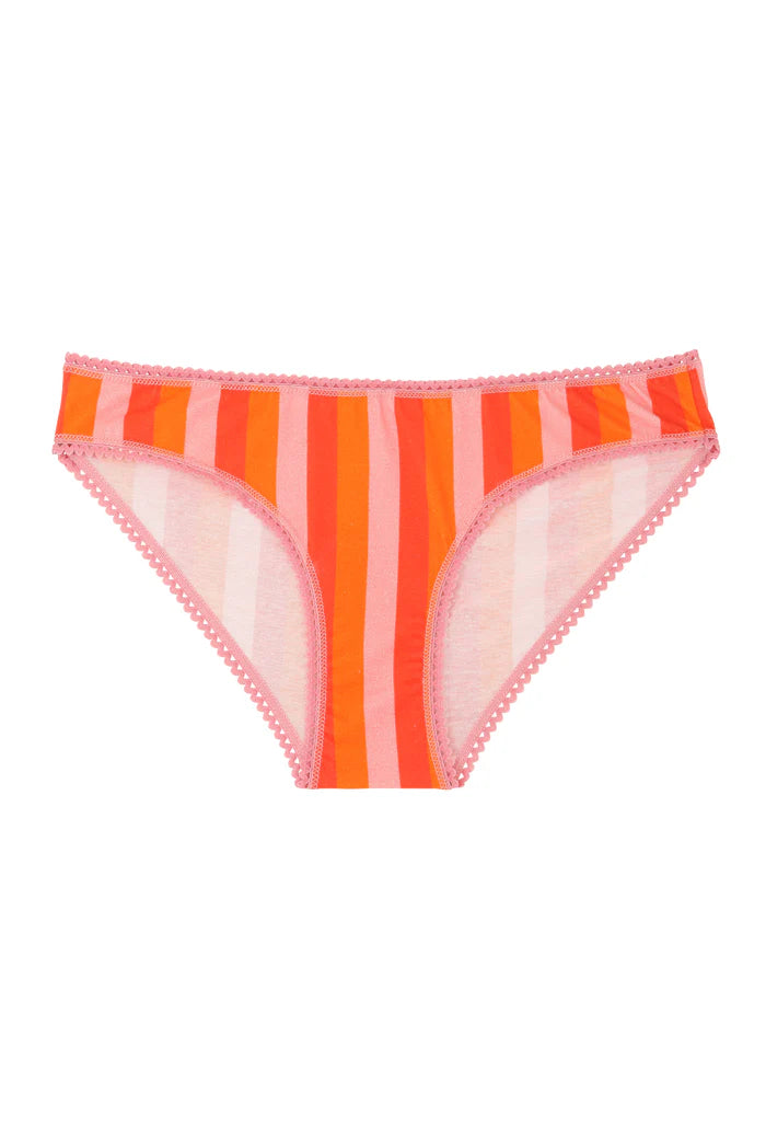 Culotte classique en coton Bio  Rayures oranges