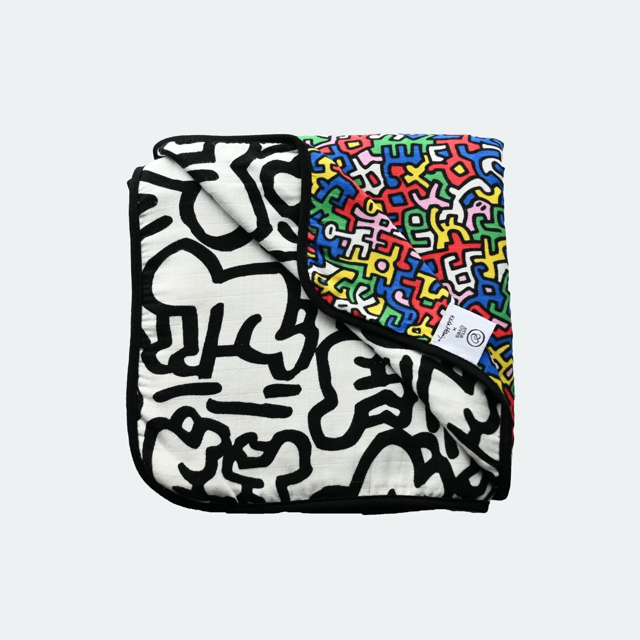 Etta Loves x Keith Haring – Reversible Muslin Blanket 🎨👶