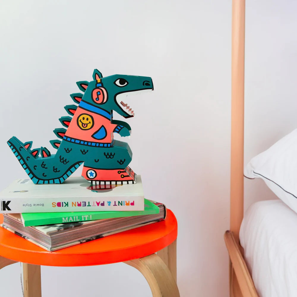 3D kartonnen lamp om in elkaar te zetten - Dino