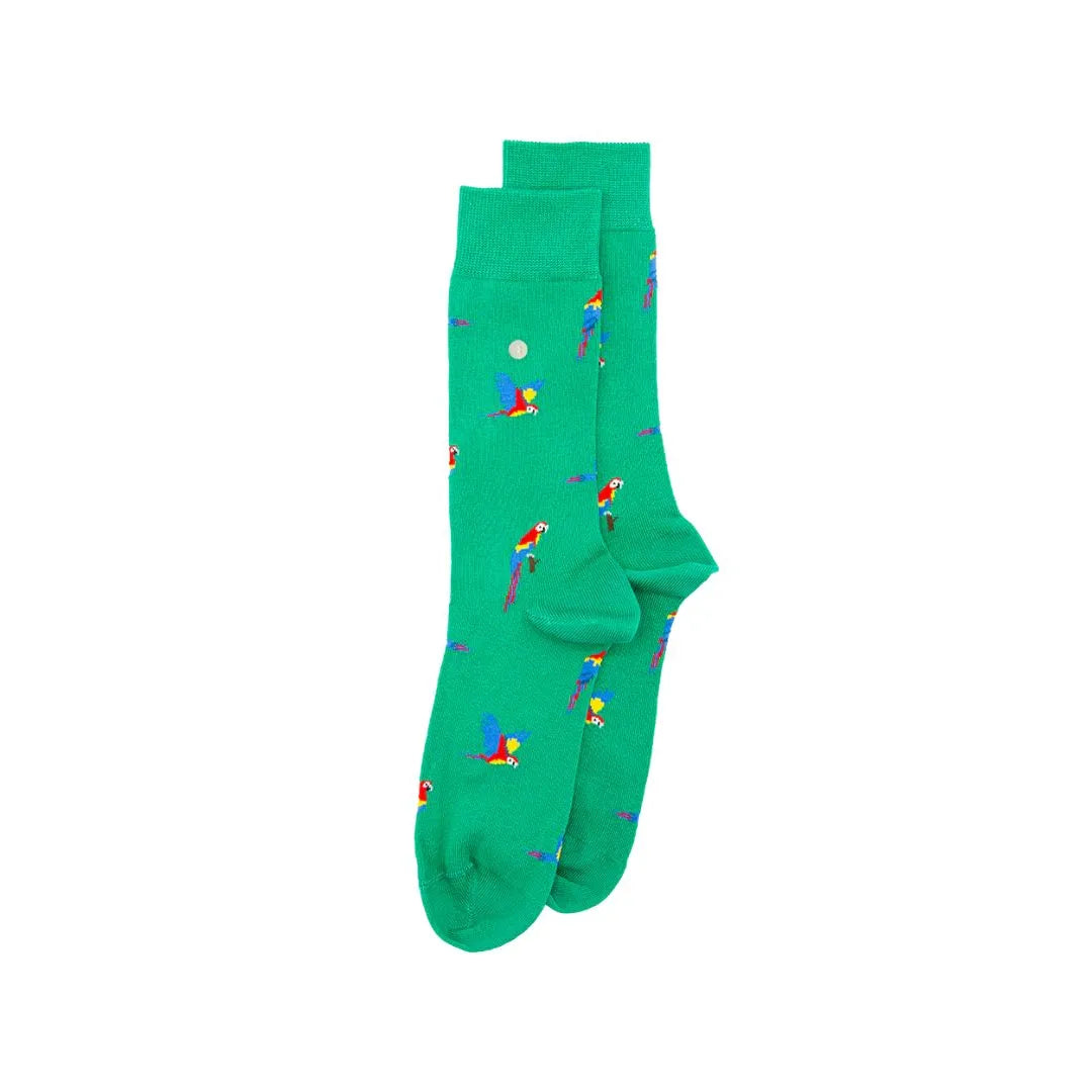 Socks - Parrots - Green