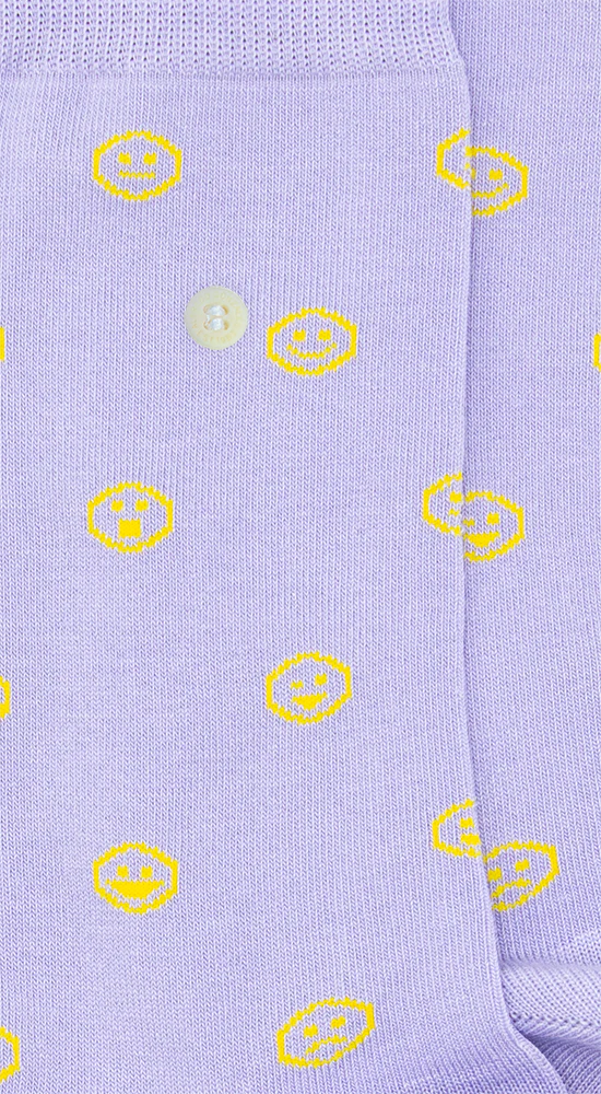 Chaussettes - Smiley - Lilas