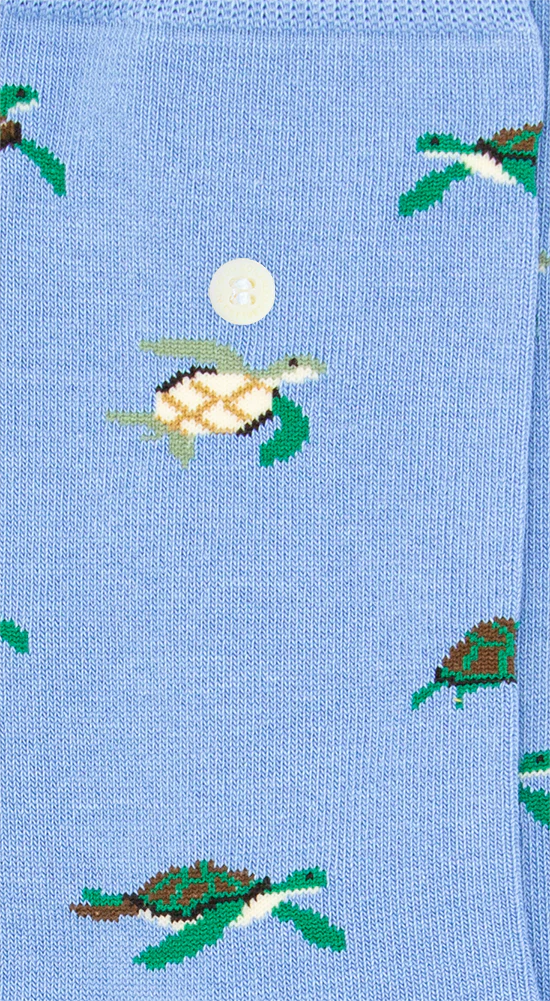 Socks - Turtles - Light Blue