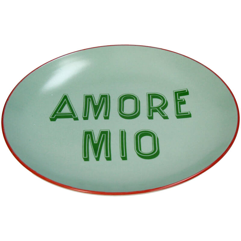 Stoneware Plate - Amore Mio