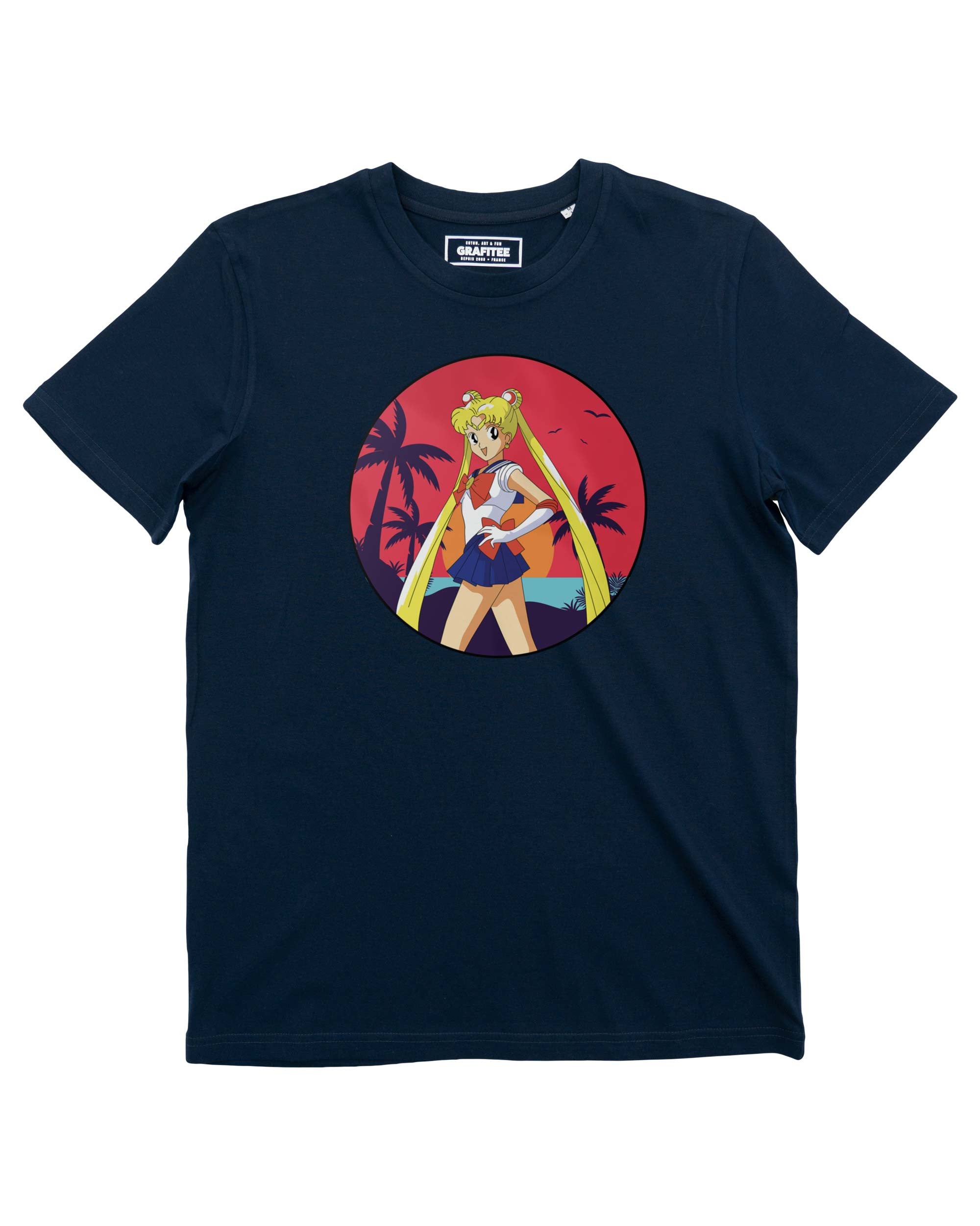 T-shirt - Sailor Moon Circle - Marineblauw