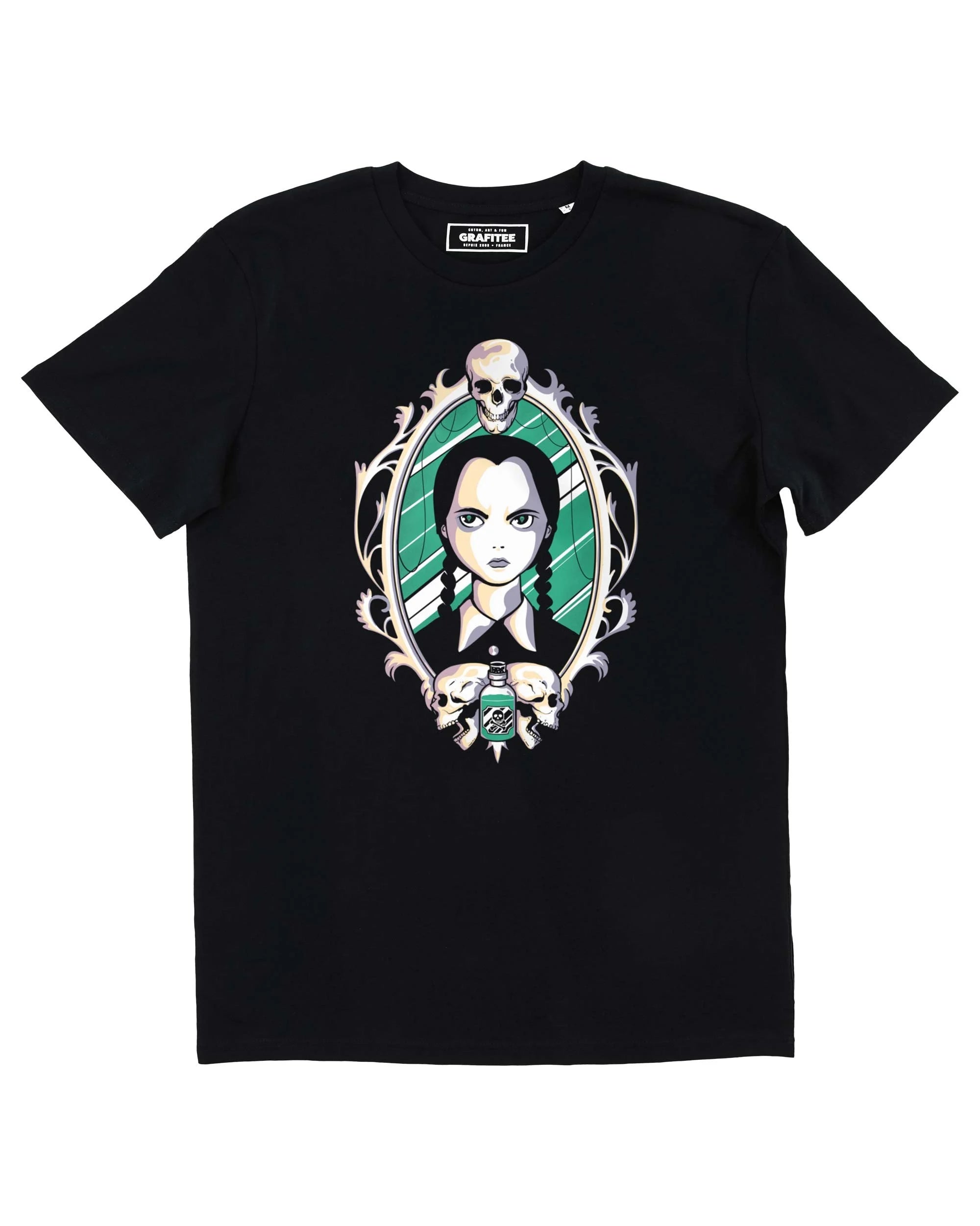 T-shirt - Woensdag Addams - Zwart