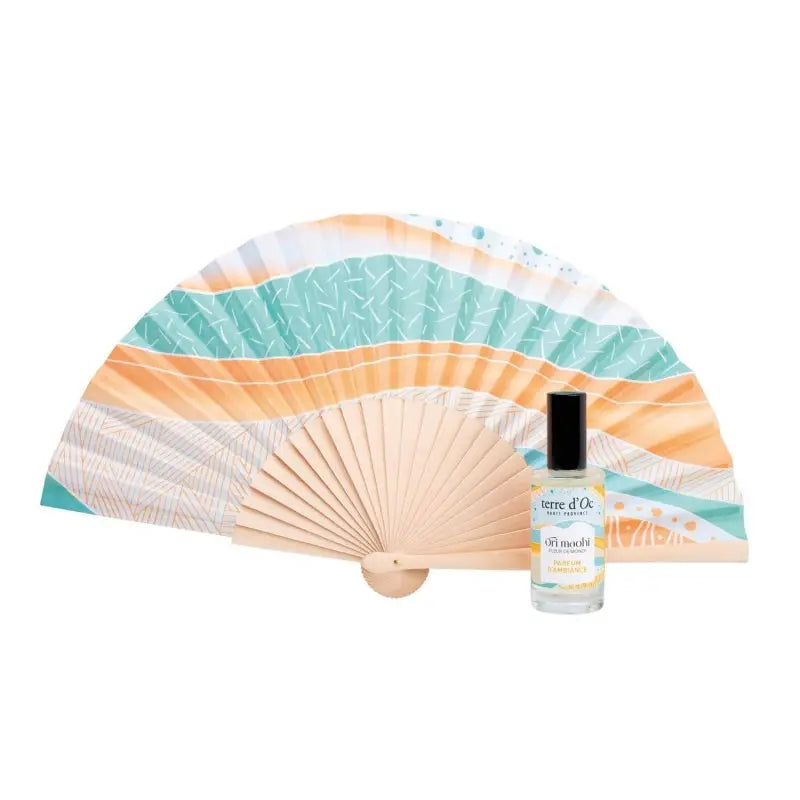 Fan & Perfume Set - Ori Maohi Monoï Flower 