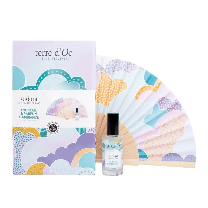 Fan & Perfume Set - Udani Cotton White Tea