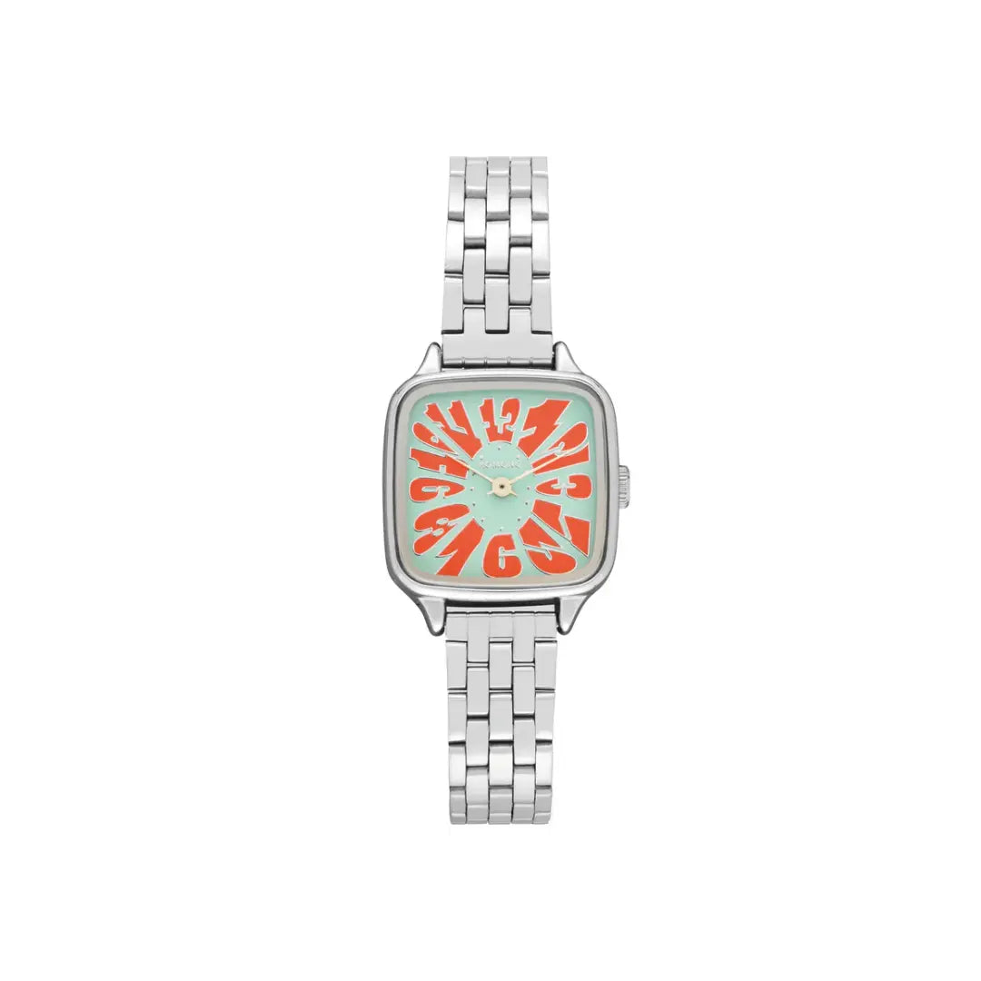 Kate Estate Flower Silver Coral Watch