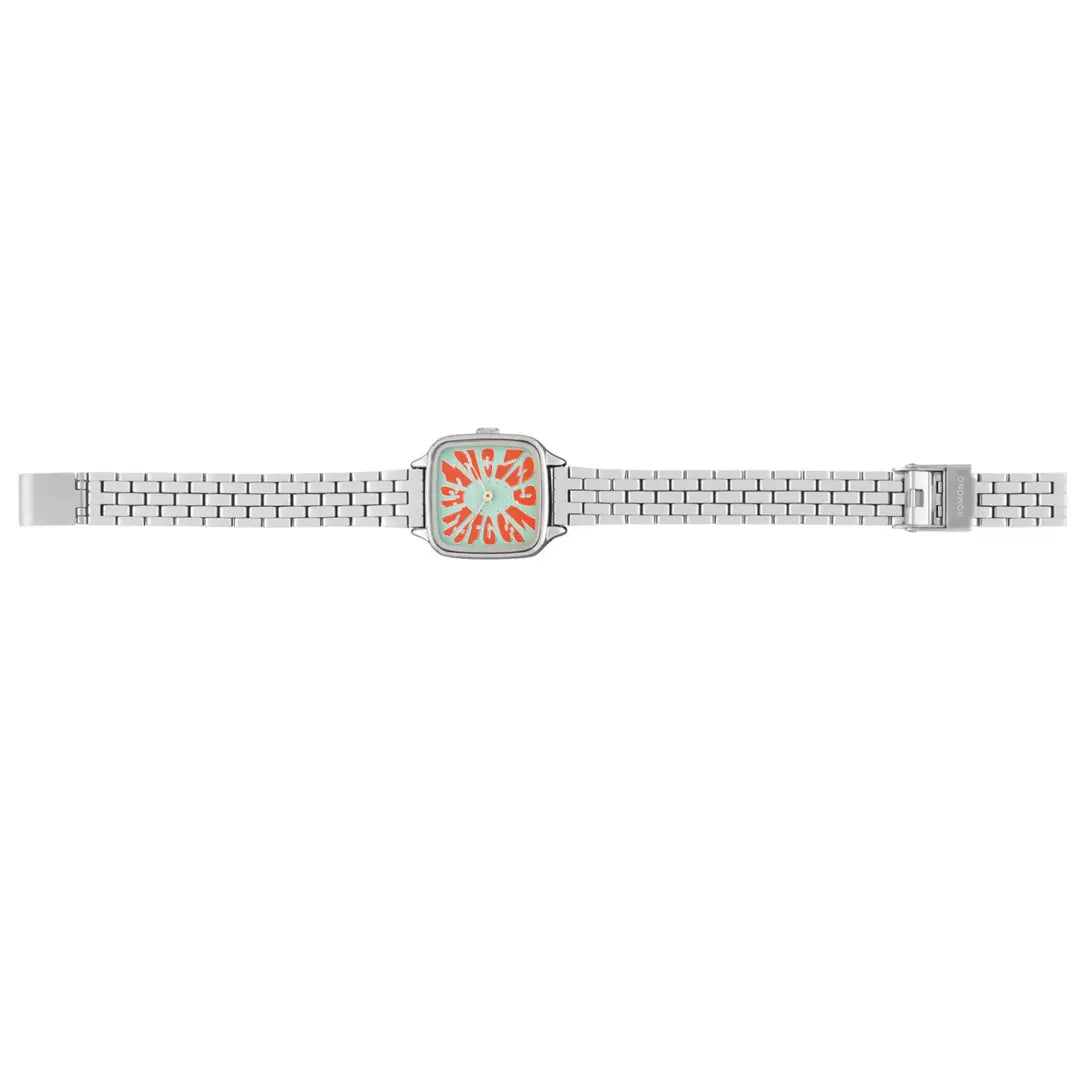 Kate Estate Flower Silver Coral Watch