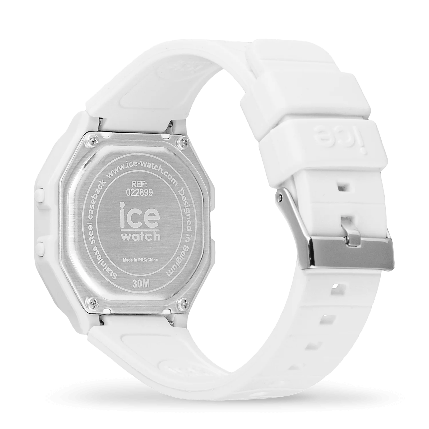 Ice digit retro Clear watch - white S