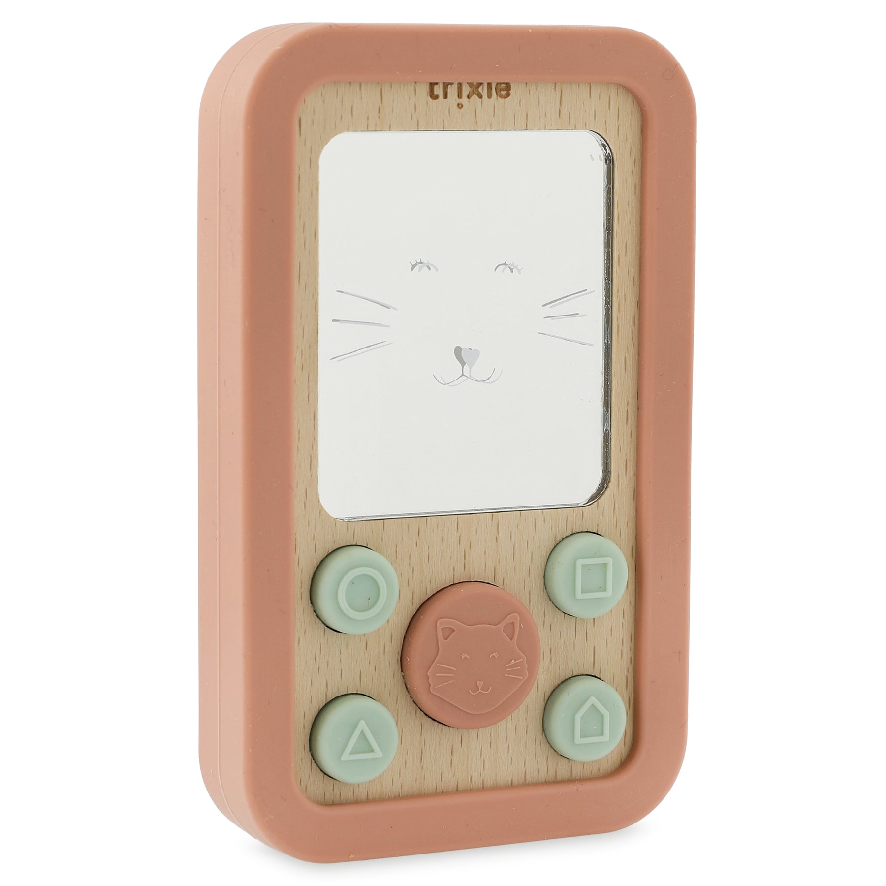 Mrs. Cat Wooden Phone