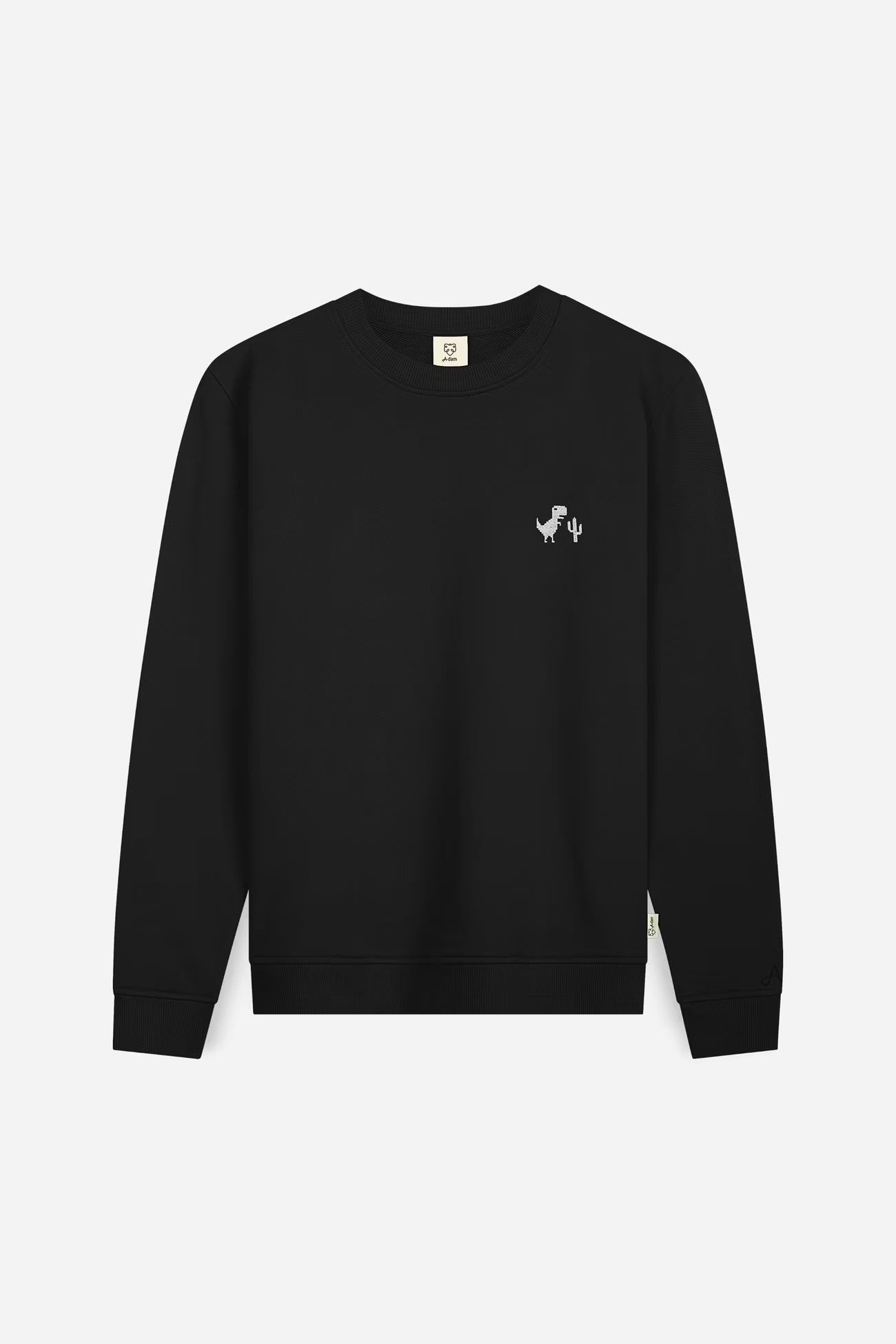 Sweatshirt - 8bit Dino Black