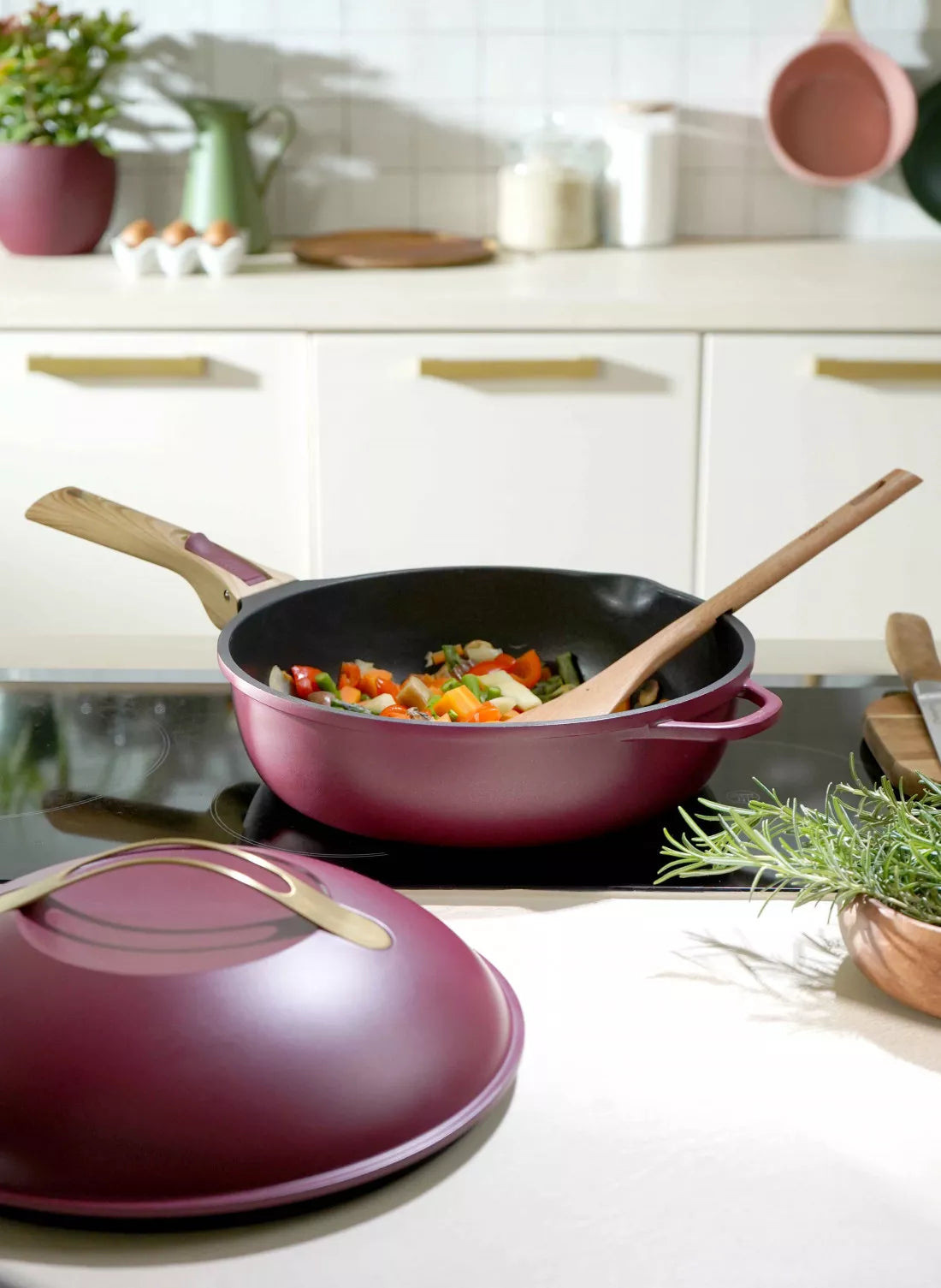 8 in 1 frying pan La Fabuleuse Rubis 24cm - Cookut